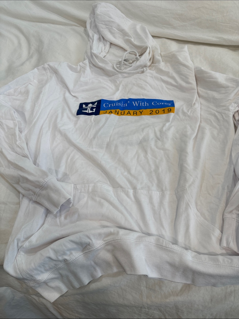 White 'Cruisin' With Coree' January 2019 Graphic Hoodie